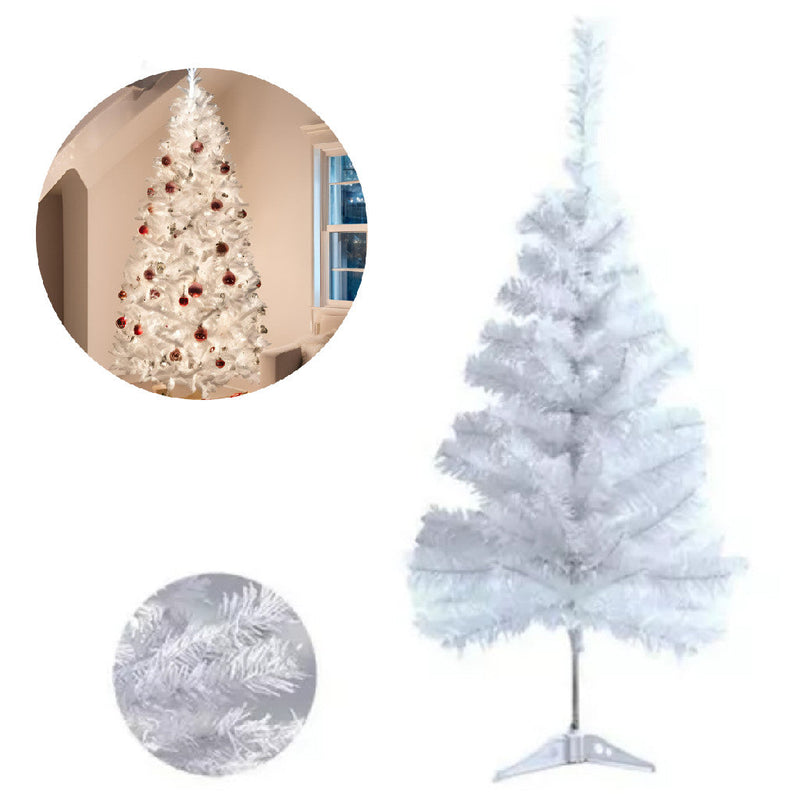 Árvore de Natal Branco 1,2Metros 100 Galhos Com Base Canto Decor