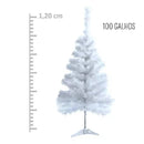 Árvore de Natal Branco 1,2Metros 100 Galhos Com Base Canto Decor
