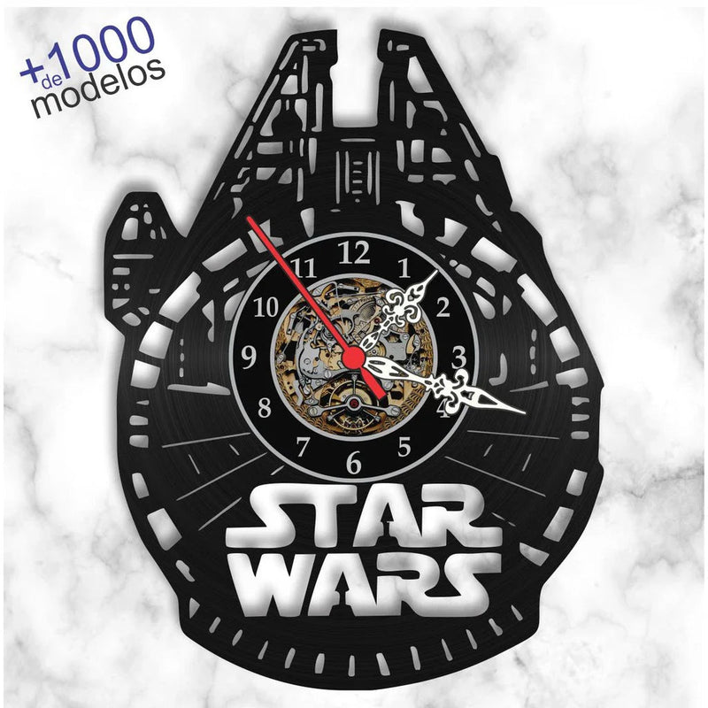 Relógio Star Wars |&nbsp;Disco Vinil De Parede | Canto Decor Canto Decor