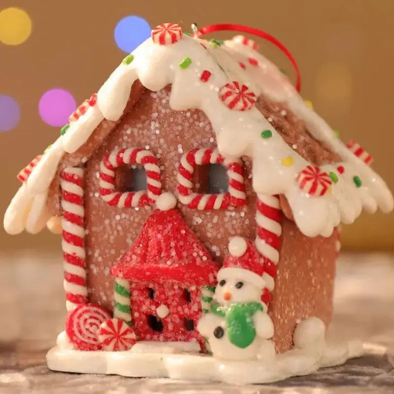Pingente Casinha Iluminada para Árvore de Natal | Canto Decor Canto Decor