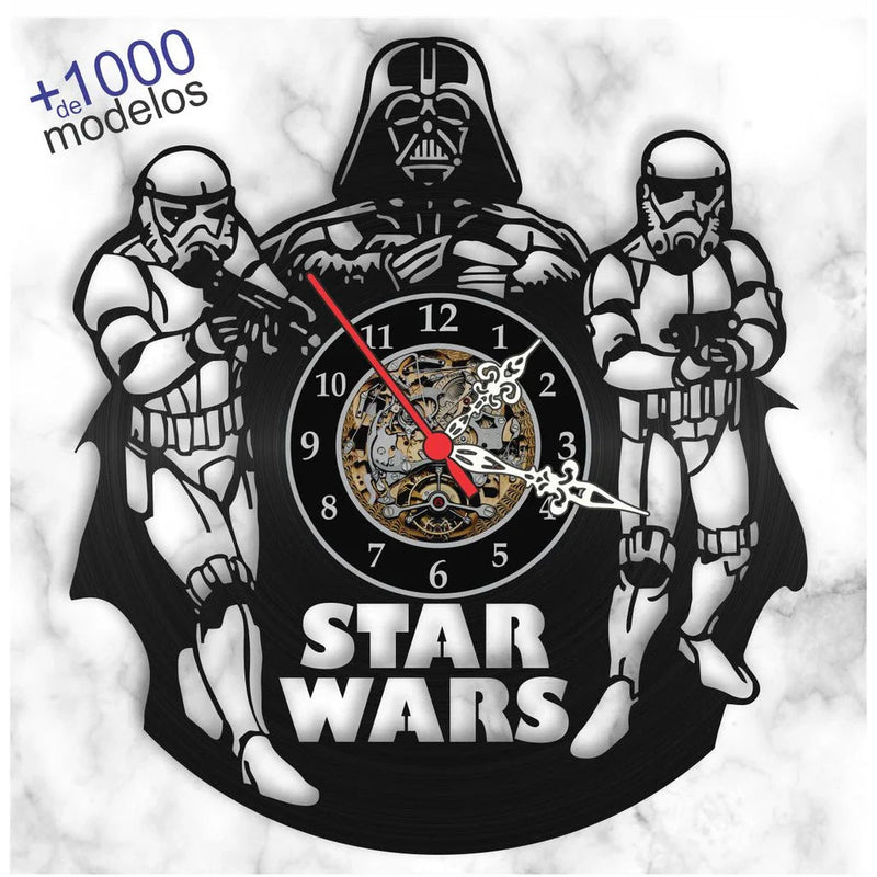 Relógio Star Wars |&nbsp;Disco Vinil De Parede | Canto Decor Canto Decor