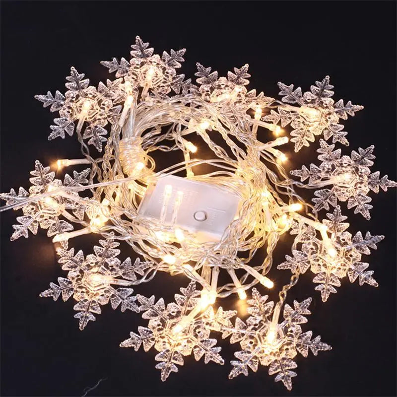 Varal de Luzes LED Flocos de Neve Natalino | Canto Decor Canto Decor
