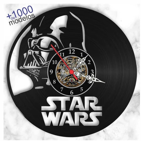 Relógio Star Wars |&nbsp;Disco Vinil De Parede | Canto Decor Canto Decor