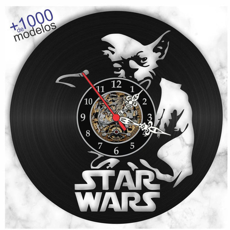 Relógio Star Wars |&nbsp;Disco Vinil De Parede | Canto Decor Canto Decor