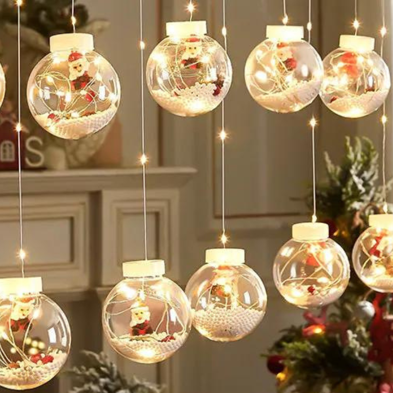 Varal de Luzes Decorativas Natal com 10 Bolinhas | Canto Decor Canto Decor