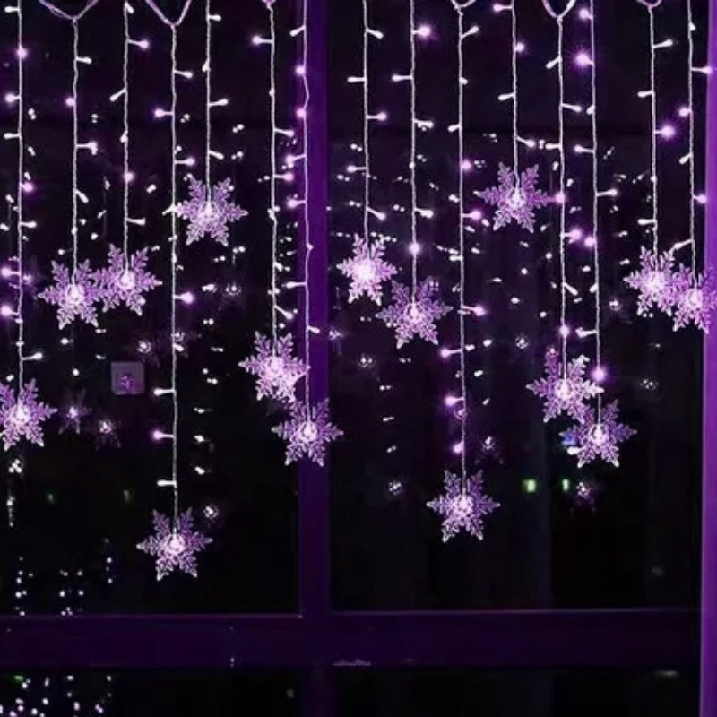 Varal de Luzes LED Flocos de Neve Natalino | Canto Decor Canto Decor