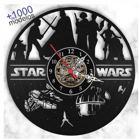 Relógio Star Wars |&nbsp;Disco Vinil De Parede | Canto Decor Canto Decor