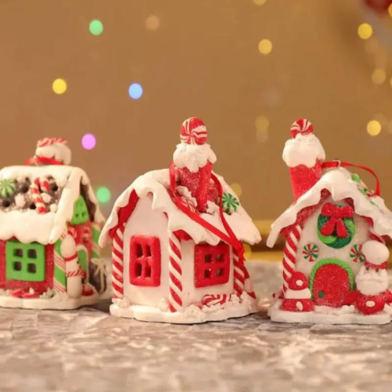 Pingente Casinha Iluminada para Árvore de Natal | Canto Decor Canto Decor