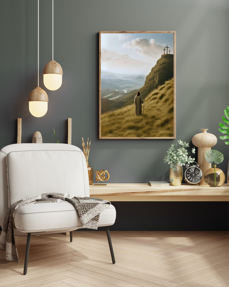 Jesus no Monte – Apreciando a Criação de Deus | Quadro Decorativo 4K, Decore PAZ ⛰️🌥️