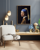 Quadro Decorativo Moça com Brinco de Pérola - Johannes Vermeer 🦪 | Arte Clássica 4K - Decore PAZ