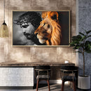 Jesus e o Leão de Judá: Quadro Decorativo | Arte Cristã em Alta Resolução 4K ✝🦁