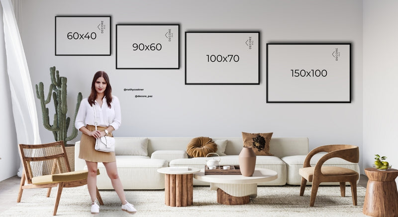 Como escolher tamanho de quadro decorativo ? 