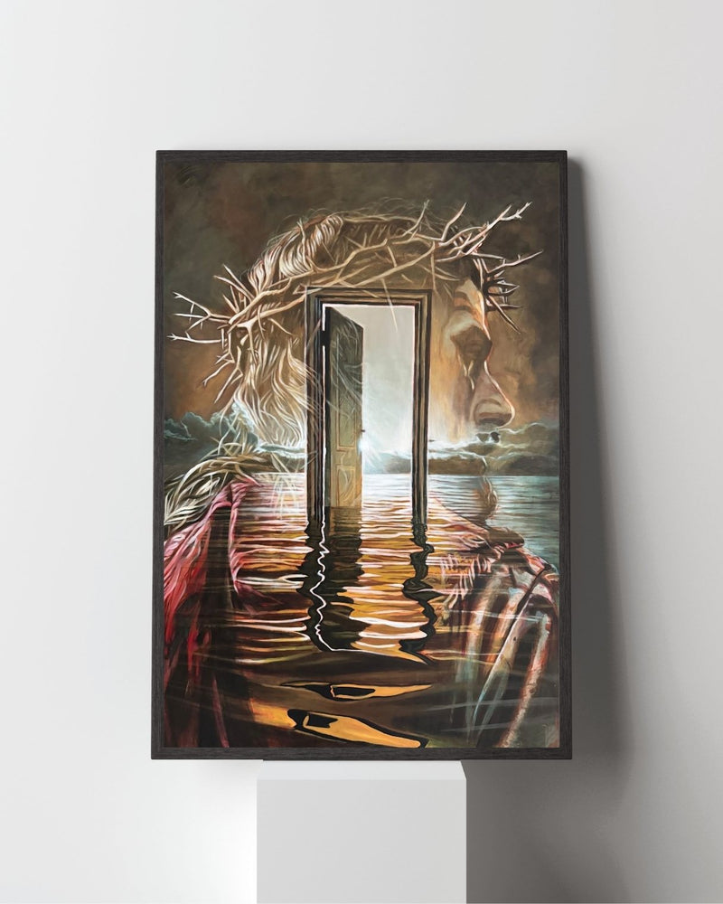 Quadro: Jesus, é o Caminho, a Verdade e a Vida | Inspirado em João 14:6 – Arte Cristã 4K Decore PAZ 🙌🏼🚪