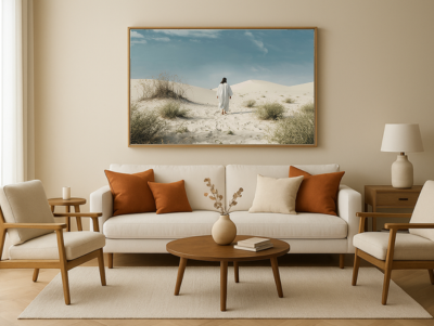 Quadro Decorativo: Jesus no Deserto | Decore Paz 4K 🙏🏼🏜️