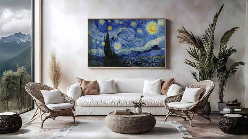 A noite estrelada - Pintura de Vincent van Gogh | Alta resolução 4K 🌃✨