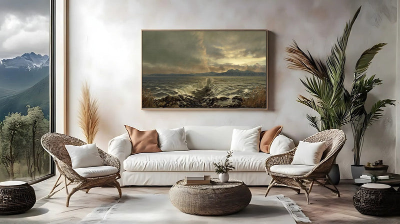 Mar Vermelho dividido: um passo de fé cria caminho no mar 🗺️🗾| Quadro Decorativo Representando a Bíblia - Decore PAZ Decore Paz