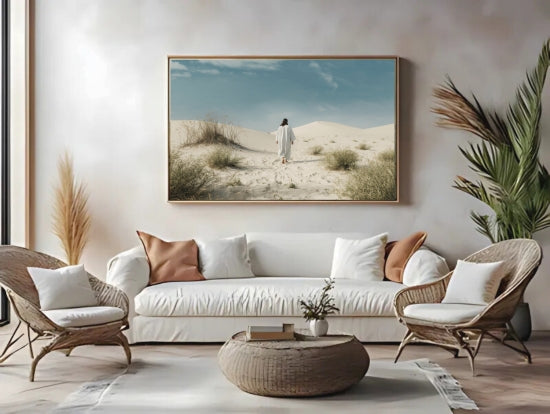 Quadro Decorativo: Jesus no Deserto | Decore Paz 4K 🙏🏼🏜️