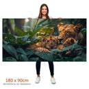 Quadro Panorâmico: Sob o Cuidado da Leoa | Quadro Panorâmico Cristão – Força, Fé e Ternura” | Decore PAZ