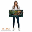 Quadro Panorâmico: Sob o Cuidado da Leoa | Quadro Panorâmico Cristão – Força, Fé e Ternura” | Decore PAZ