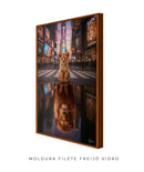 Quadro: Superação do Ano |  disciplina e mentalidade de leão em Nova York | Desenvolvimento pessoal - 🦁🏙️ | 4K - Autoria Decore PAZ