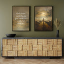 2 Quadros: O Bom Pastor Guia as Ovelhas à Glória | Jesus Cristo, ovelhas e Frases de Salvação rumo a glória. Decore Paz