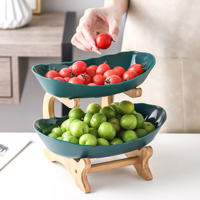 Fruteira de Três Níveis – Organização e Elegância para Cozinhas e Salas de Jantar Canto Decor