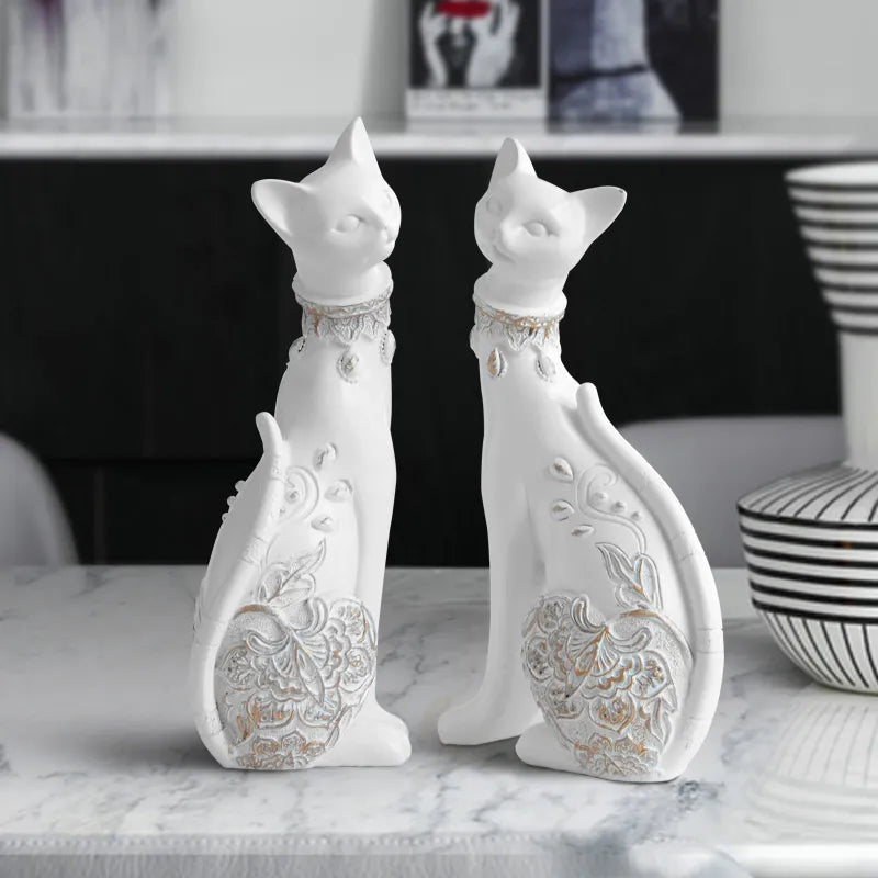 Esculturas Gatos Egícipios - OFERTA Compra 1 Leve 2 Peças Canto Decor