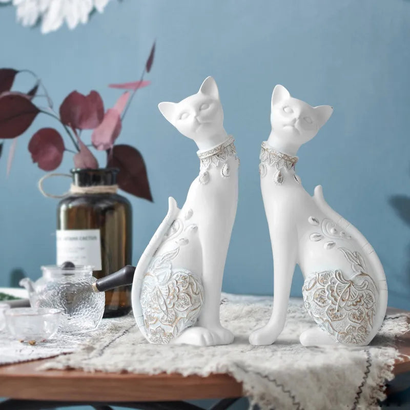Esculturas Gatos Egícipios - OFERTA Compra 1 Leve 2 Peças Canto Decor