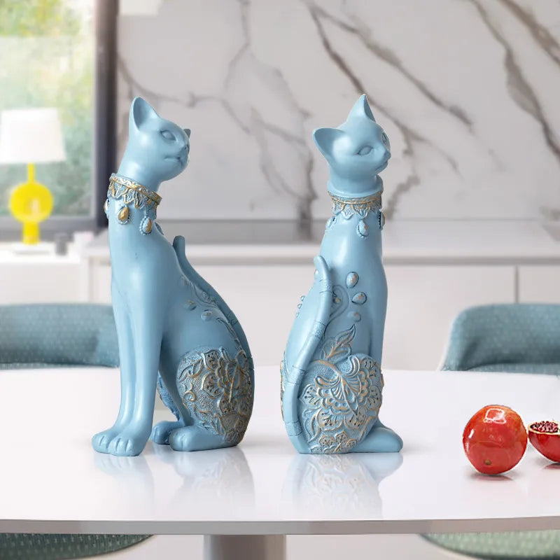 Esculturas Gatos Egícipios - OFERTA Compra 1 Leve 2 Peças Canto Decor