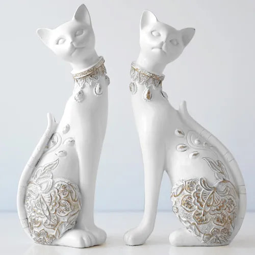 Esculturas Gatos Egícipios - OFERTA Compra 1 Leve 2 Peças Canto Decor