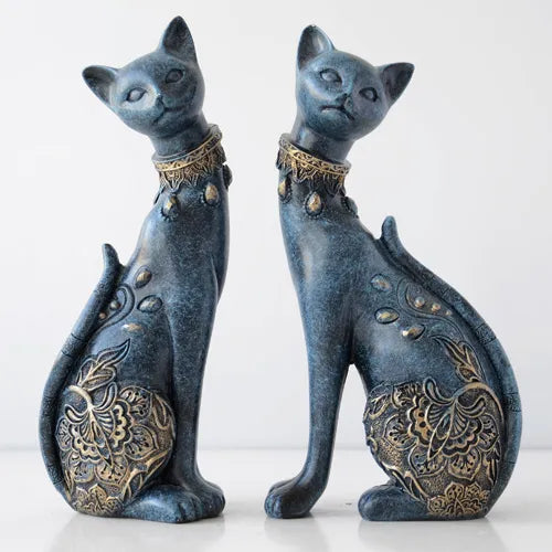 Esculturas Gatos Egícipios - OFERTA Compra 1 Leve 2 Peças Canto Decor