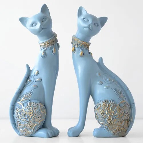 Esculturas Gatos Egícipios - OFERTA Compra 1 Leve 2 Peças Canto Decor
