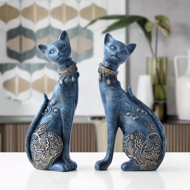 Esculturas Gatos Egícipios - OFERTA Compra 1 Leve 2 Peças Canto Decor
