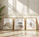 Trilogia de Inspiração: Conjunto de 3 Quadros para Fortalecer sua Fé Canto Decor
