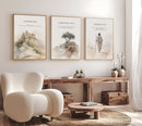 Trilogia de Inspiração: Conjunto de 3 Quadros para Fortalecer sua Fé Canto Decor