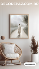 Quadro Minimalista: Caminhando com Jesus | Arte Cristã, alta resolução 4K - Autoria Própria 🙏🏼✨