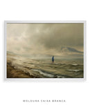 Moldura caixa branca: Quadro Jesus sobre as aguas Decore PAZ. 