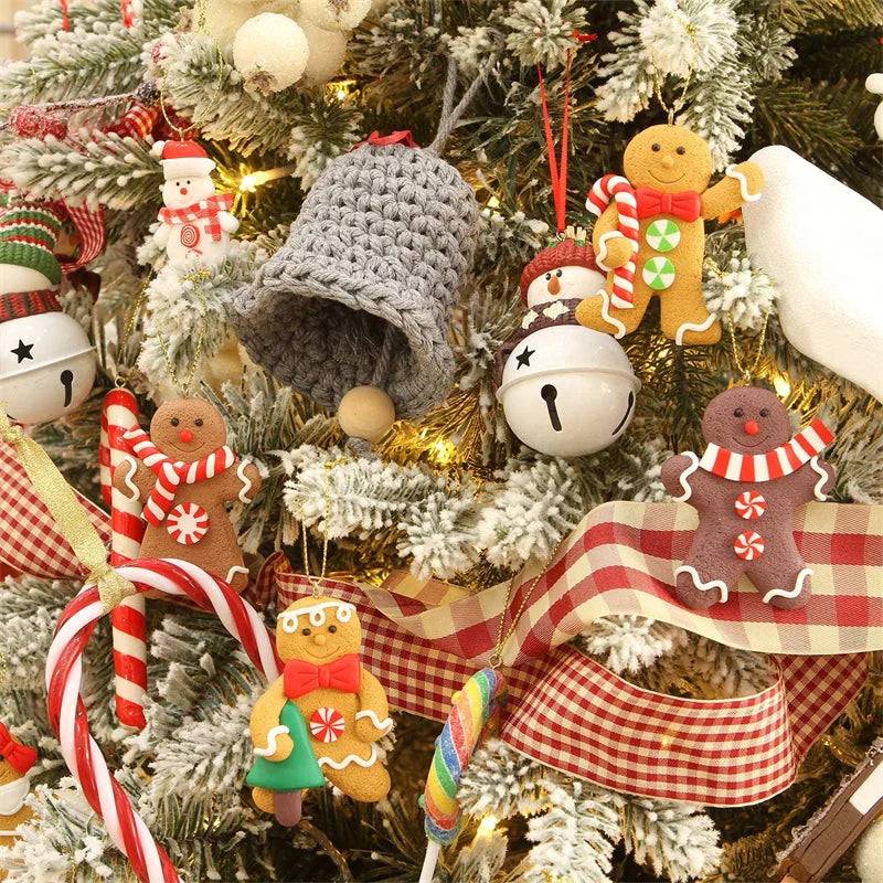 Conjunto de 12 Enfeites de Árvore de Natal em Silicone - Formato Biscoito | Canto Decor Canto Decor