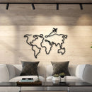 Painel Mapa Mundi Decorativo Para Parede Mdf  + Fita 3M dupla face | Decore Paz