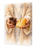 Quadro pão e vinho santa ceia quadro decorativo decore paz