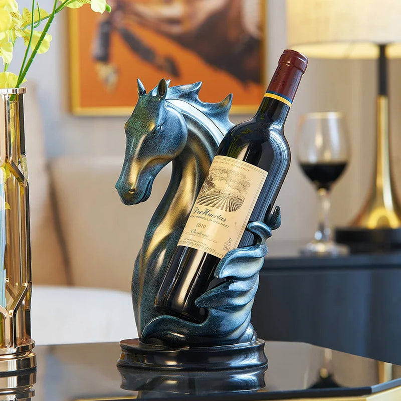 Suporte Para Vinho Estilo Cavalo Canto Decor