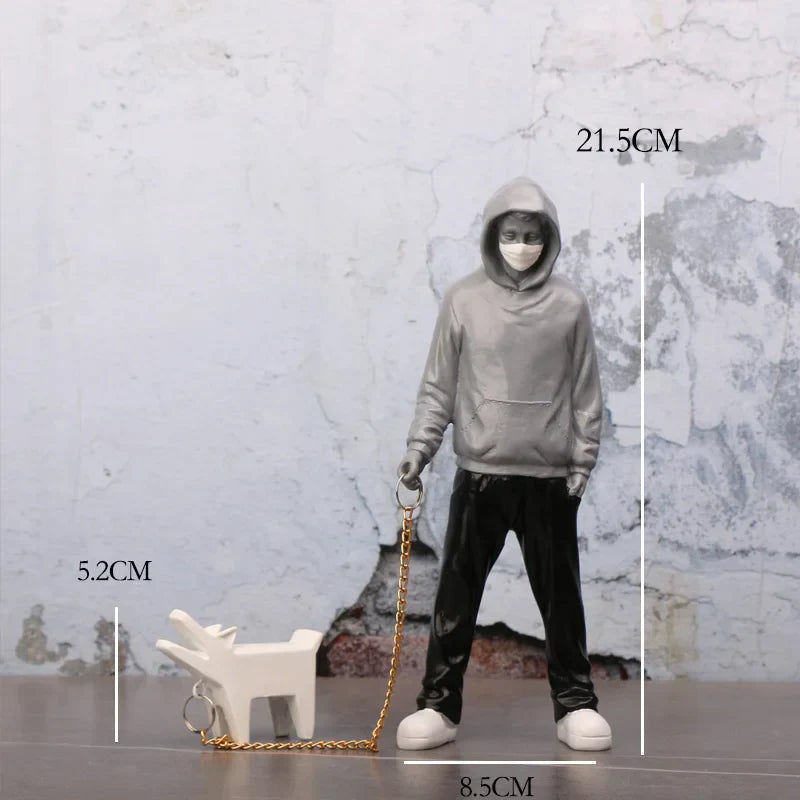 Ornamento Banksy - Homem e o Cachorro Canto Decor