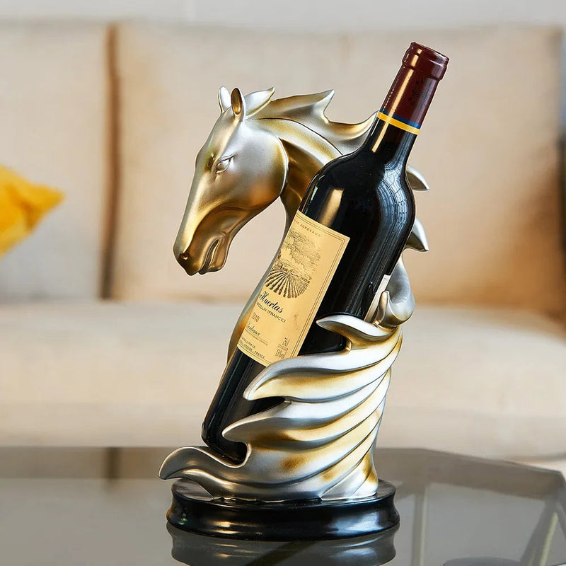 Suporte Para Vinho Estilo Cavalo Canto Decor