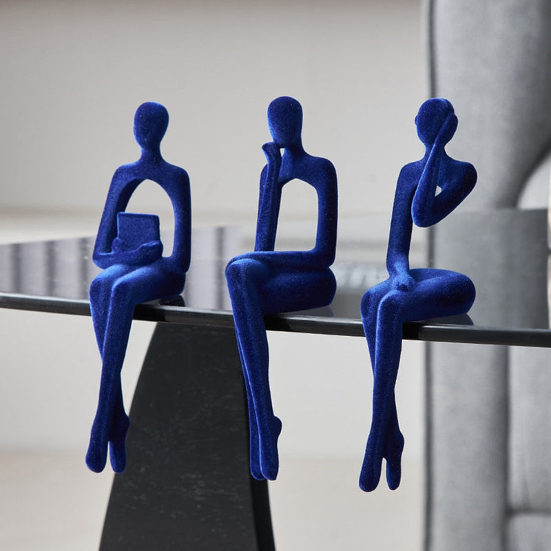 Estatuetas Minimalistas Trio Pensador Canto Decor