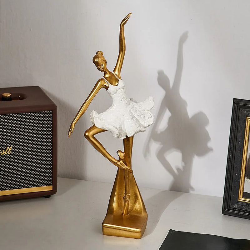 Estatueta A Bailarina Dourada Canto Decor