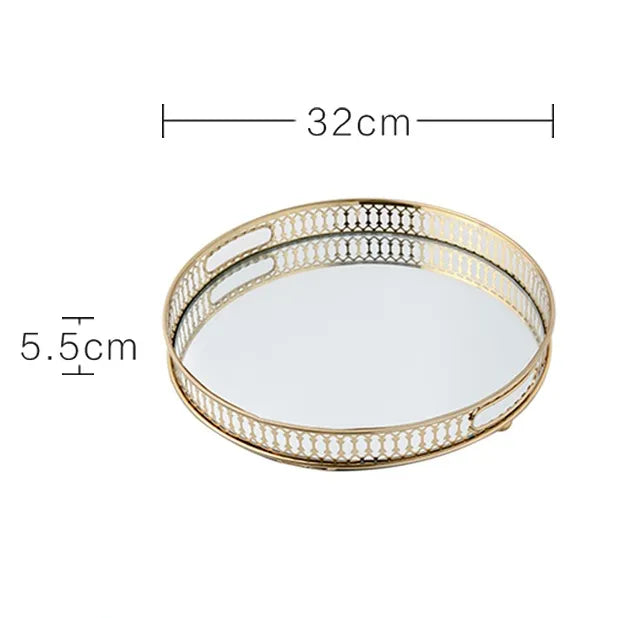 Bandeja Decorativa com Espelho – Sofisticação e Elegância para sua Decoração Canto Decor