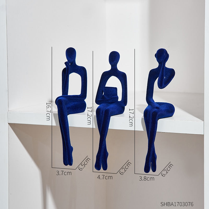 Estatuetas Minimalistas Trio Pensador Canto Decor