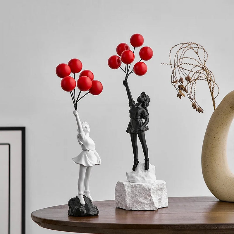 Estatueta Criativa – A Menina Voadora: Arte e Inspiração para Sua Decoração Canto Decor