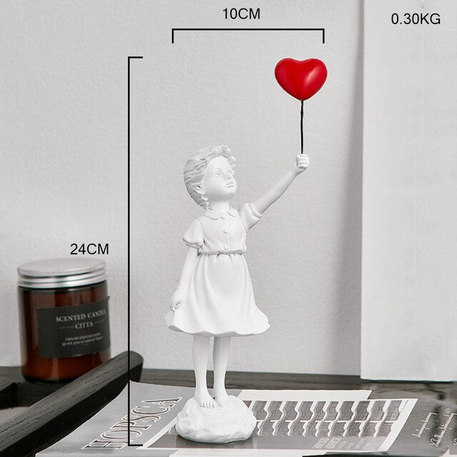Estatueta Criativa – A Menina Voadora: Arte e Inspiração para Sua Decoração Canto Decor