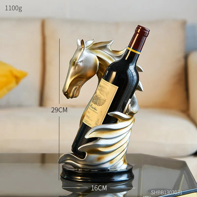 Suporte Para Vinho Estilo Cavalo Canto Decor